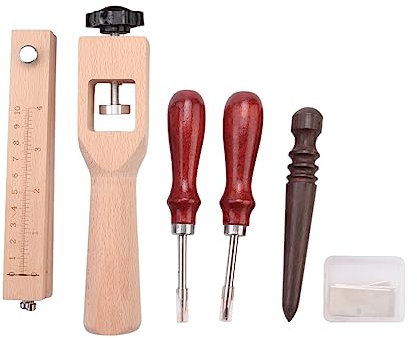 MVOSJFIE 4Pieces Leather Strap Cutter Adjustable Leather Strip Cutter Strap Cutter Sets with Polished Tools for DIY Craft Cutting