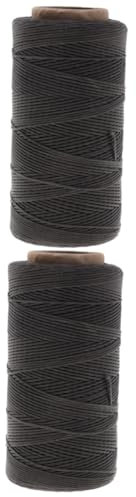 DOITOOL 2 Piezas Hilo Encerado de Cuero Cuerda Plana de Coser para Proyectos Diy de Hilo para Costura de Cuero para Reparación de Zapatos y Manualidades de Piel