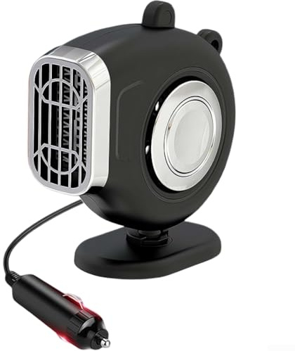 Calentador de coche compacto de 12 V 150 W con rotación de 360 grados, descongelador portátil para calefacción eficiente y eliminación de niebla en condiciones frías