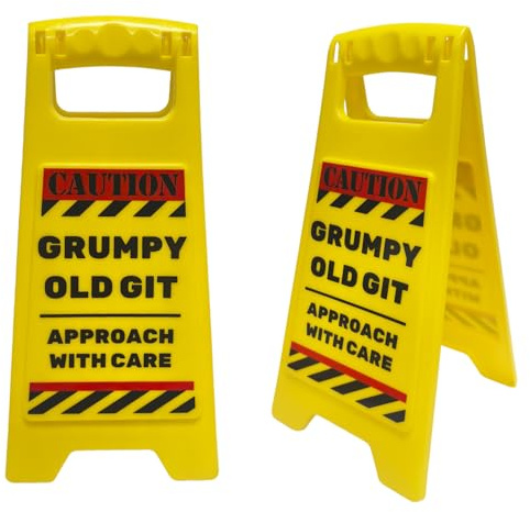 Gadgetking Grumpy Old Git Age Gift for Him Her Man Dad Mens Novelty Adult Secret Santa Mum Boyfriend Stocking Filler Birthday Retirement Present Prank Rude Funny Idea Granddad 50th Desk Sign Office