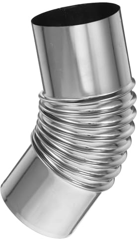 SECFOU Stainless Steel 45° Elbow Chimney Exhaust Tubing for Wood Stove, Easy Cleaning and High Temperature Resistant, for Camping Stove Pipe Connections