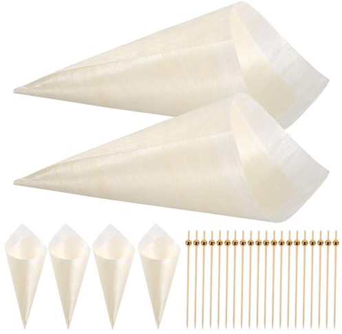 GAROZATION Kit para Hacer Helados y Palillos de Fiesta Multiusos Conos de Madera Desechables Rápido y Práctico 1 Set para Ocasiones y