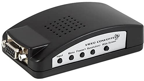 Aukson B11C BNC S-Video zu VGA Konverter Adapter – Konvertiert Composite Video und S-Video zu VGA für die Nutzung von VGA-Monitoren statt Überwachungsmonitoren
