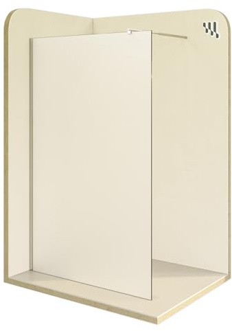 i-flair Duschabtrennung Walk In FIONA 140x200 cm Duschwand Dusche 10mm STARK aus SATINIERTEM NANO ESG Sicherheitsglas mit EDELSTAHL Wandprofil #740