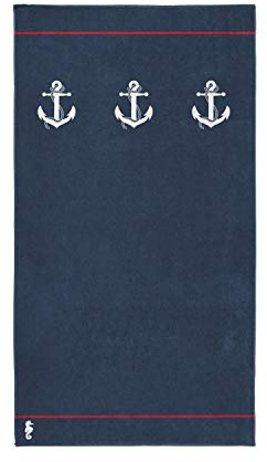 Seahorse Strandtuch Baumwolle Larboard Navy 100 x 180 cm