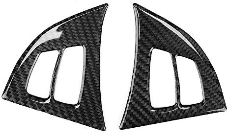 KIMISS 2 pezzi/set rivestimento telaio volante in fibra di carbonio rivestimento guida guida a sinistra adatto per E70 X5 2008-2013