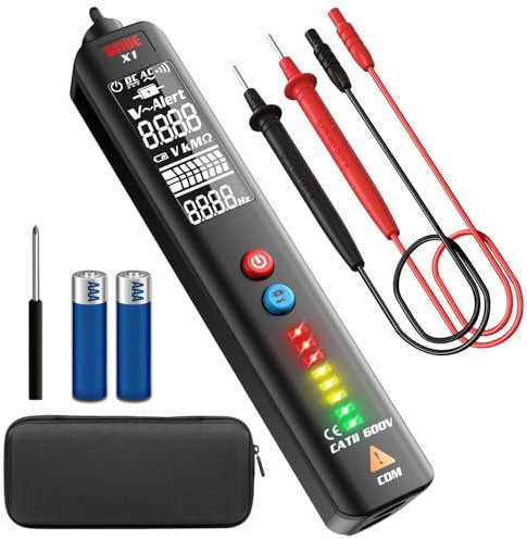 BSIDE EBTN Détecteur de tension, écran LCD à 3 lignes, testeur de tension, sans contact avec sensibilité réglable, capteur d'alimentation CA à double plage Pocket size