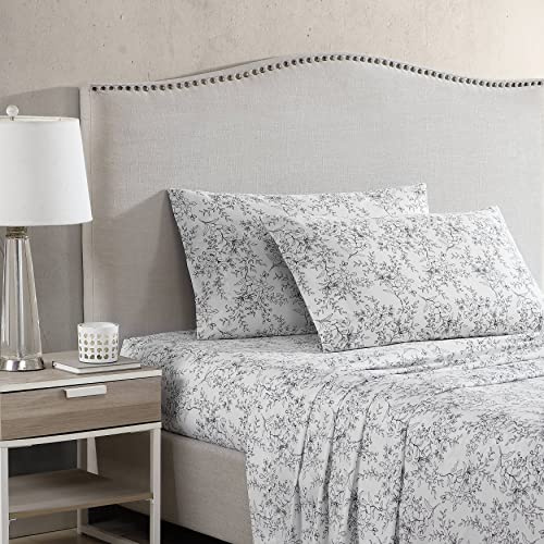 Stone Cottage - Queen Sheets, Cotton Percale Bedding Set, Crisp & Cool Home Decor (Hawley Floral, Queen)