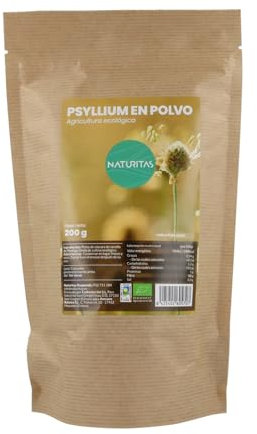 Psyllium en Polvo 200 g bio Naturitas Essentials | Superalimento | Rico en fibra