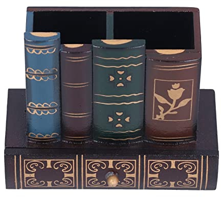 Yoidesu Retro-Schreibtisch-Organizer, 3-Fächer Bleistifthalter Tasse mit Schublade, Schreibtisch Aufbewahrung Caddy Organizer, Neutral