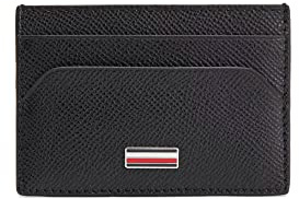 Tommy Hilfiger Business Mini Kartenhalter Herren, Schwarz, Einheitsgröße, Schwarz und silberfarben, Tek Beden, Geldbeutel