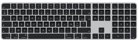 Apple Teclado Magic Keyboard con Touch ID y Teclado numérico: Recargable, con conexión Bluetooth y Compatible con Ordenadores Mac con Chip de Apple; Francés, Teclas Blancas