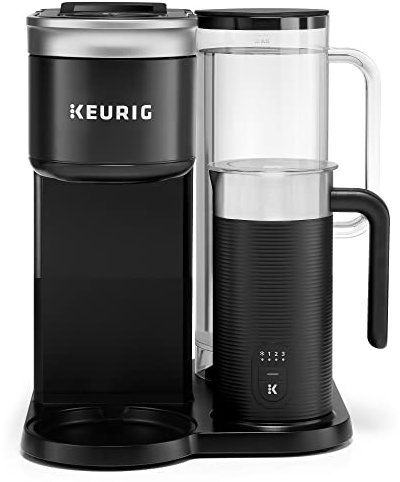 Keurig K-Café SMART Single Serve Coffee Maker with WiFi Compatibility, Latte and Cappuccino Machine with Built-In Frother, 6 Brew Sizes, Black