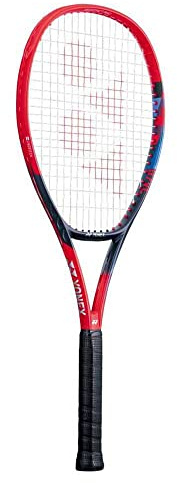 Yonex Vcore 100 (300G) Scarlet unbesaitet, 300 g, Tennisschläger, Wettkampfschläger, Rot – Blau