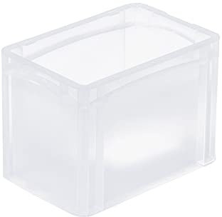 PROREGAL Transparenter Eurobehälter BasicLine mit geschlossenem Griff | HxBxT 22x20x30cm | 9,4 Liter | Eurobox, Transportbox, Transportbehälter, Stapelbehälter
