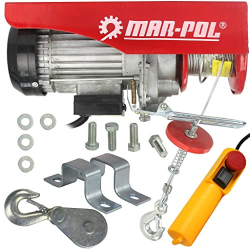 Argano elettrico Paranco sollevatore Montacarichi 300kg / 600kg 1200W Verricello Corda Acciaio Ø4,5mm 12m/6m telecomando da Soffitto Balcone Professionale Domestico