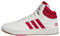 adidas Herren Hoops 3.0 Mid Lifestyle Basketball Classic Vintage Shoes Schuhe, Core White/Better Scarlet/Gum, 47 1/3 EU