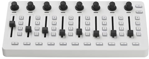 summina USB-MIDI-Controller USB-MIDI-Controller-Mixer MIDI-Mischkonsole MIDI-Steuerung, MIDI-Mischpult mit 43 Tasten, 8 Knöpfen, 8 Drucktasten, BT-Anschluss, Batterie/Typ-C-Stromversorgung, USB-MIDI-