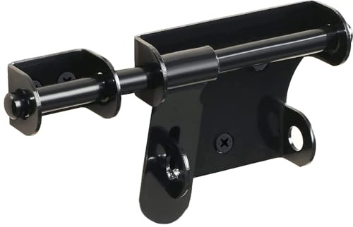 Stainless Steel Garden Gate Door Bolt Latch Lock Padlock with Padlock Hole | Heavy Duty Slide Barrel Latch Bolt Lock for Shed Wooden Fences Barn Yard Doors Outdoor Latch 6 Inch Black