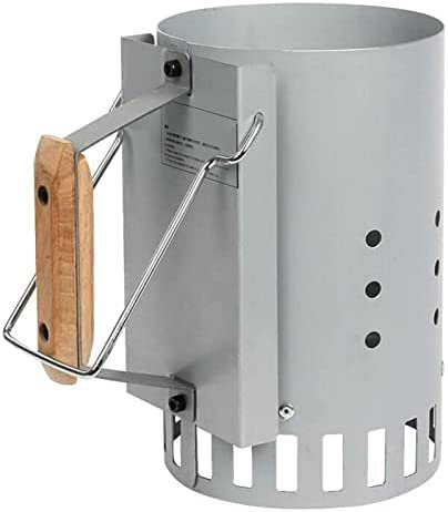 Anzünder für Holzkohle, tragbarer Anzünder für Holzkohle mit Buchengriff und Lufteinlass, tragbarer Anzünder für Grill, Kohle, Holzkohle und Briketts