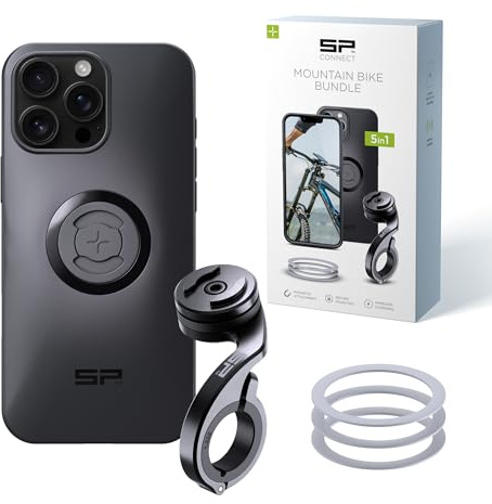 SP CONNECT Mountain Bike Bundle |SPC+| kompatibel mit iPhone 16 Pro Max| Handyhalter für Mountainbike| Mountainbike MTB Handy Halterung Gadget