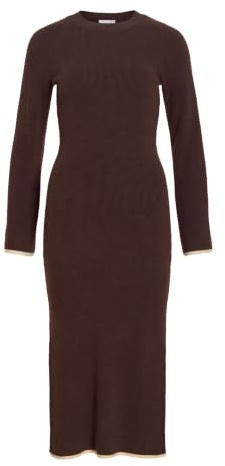 Vila Vikerry O-Neck L/S Knit Maxi Dress- Vikerry O-Neck L/S Knit Maxi Dress-Noos Mujer (Pack de 1)