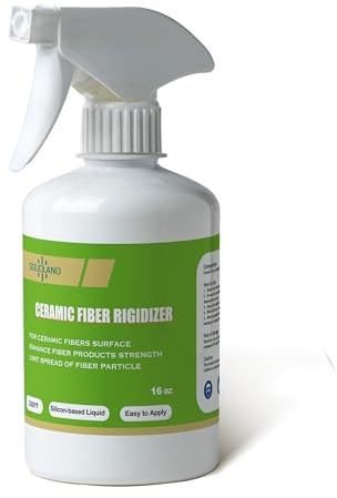 SOLIDLAND Refractory Rigidizer for Ceramic Fiber Blankets - 16 Ounces 2300°F High Temperature Kaowool Surface Hardener for Forges, Kilns & Foundry Furnace - Prevents Fiber Erosion & Airflow Damage