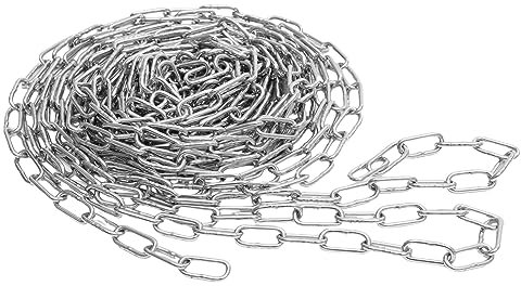Alipis Silver Barrier Chain for Driveway Safety Chain Link Feet Long for Garden Fence Decor