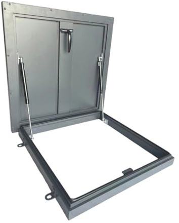 HARELA Puerta de trampilla de Acceso al Techo, Claraboya para Techo de casa, Ventana Rectangular para tejado doméstico y claraboya para ático/Solarium/sótano(80 * 80cm/31.5 * 31.5in)