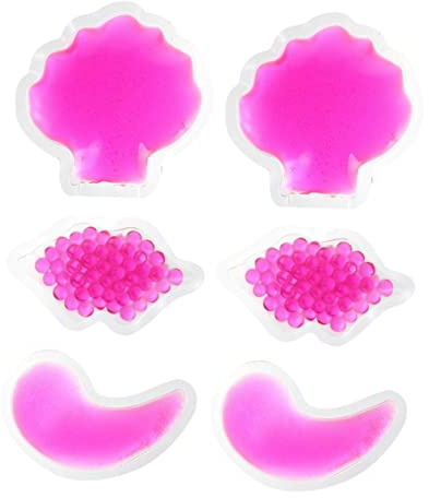 Mikinona 6 Stück-packung Lippenförmige Kühlakkus aus Pvc für Gesicht und Schmerzlinderndes Gelkissen mit Kalt-warm-therapie für Arztpraxis und Gesundheitsmesse