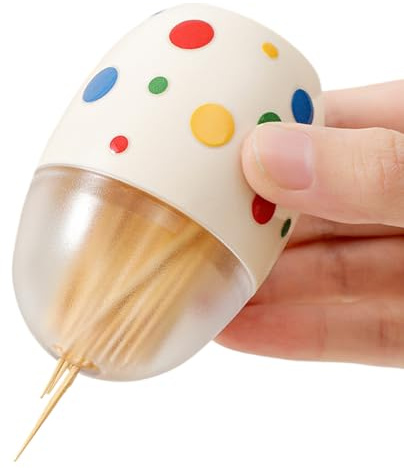 Generico Portastuzzicadenti Erogatore,Portastuzzicadenti Decorativi da Cucina | Contenitore Magnetico Per Frigo Con Grande Capacità Per Stuzzichini, Cibo, Cocktail, Sandwich E Viaggio