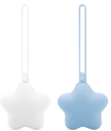 Ferizzia 2 Pièces Boîte à Tétine en Silicone, Boîte de Rangement de la Tétine pour les Déplacements, Pochette Portable pour Sucettes Nouveau-nés, pour Nourrissons et Jeunes Enfants