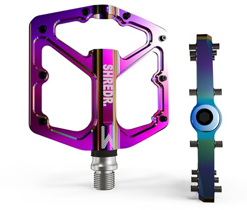 SHREDR. Ryzr Flat Pedale für MTB | Superleichte Flatpedals fürs Mountainbike | CNC Aluminium | 16 Pins | Special Edition Colors