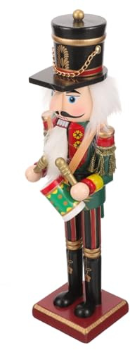 FONDOTIN Décoration Nutcracker Peint Main Figurine Casse Noisette Noël Élégante pour Fête et Cadeau Ornement de Table et Artistique