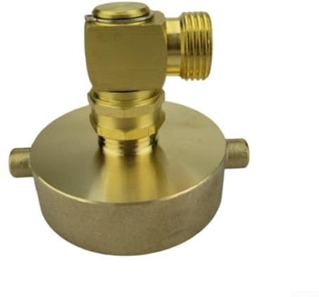 Adaptador de manguera de boca de incendios 2-1/2 NST/NH hembra a conector macho de latón de 3/4 GHT para conexión de manguera de jardín, equipos de extinción de incendios, uso urbano, resistente (2-1