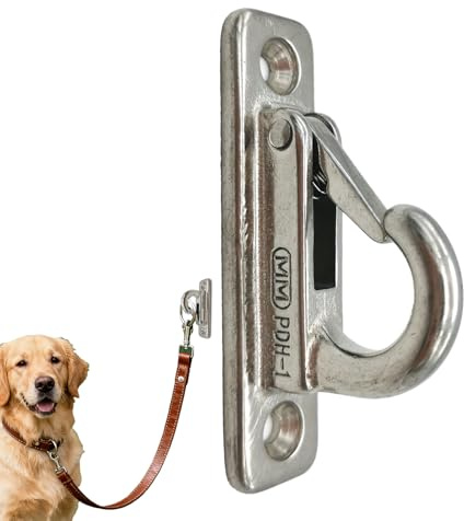 Hundeleinen-Aufhänger Für Wand | Robuster Leinenhalter Aus Edelstahl | Wand Edelstahl Hundeleine Parkplatz Halter Für Draußen Haustür Wohnzimmer Innenschlafzimmer Eingangsbereich Wohnung Hinterhof | F