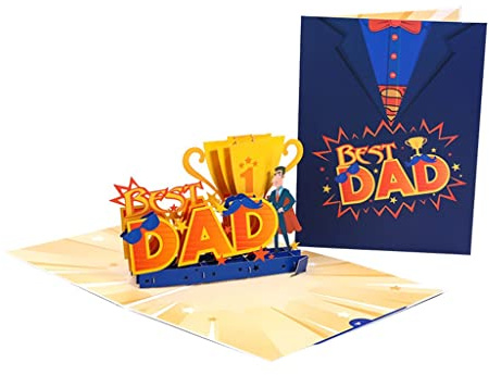 3D-Grußkarte zum Vatertag, bestes Papier, Handschrift, Kartenzubehör