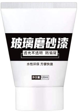 Vernice per vetro smerigliato, resistente ai raggi UV, 120 ml, vernice impermeabile a base d'acqua, protezione della privacy, accessorio decorativo per appartamenti, scuole, dormitori, uso quotidiano