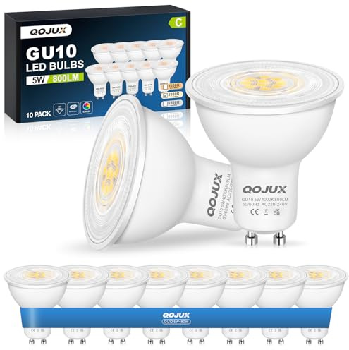 GU10 LED Neutralweiß 5W 800LM, Energieeffizienzklasse C GU10 LED Glühbirne