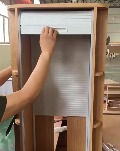 Falttür Rolladen-Tür-Set für Küche/Schrank, ABS-Schiebetür mit Griff und Schiene, Kleine Klapptür für Kleiderschrank/Sideboard(40x70cm (15.7x27.6))
