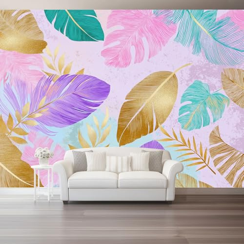 Papier Peint Panoramique Bohême Feuilles De Bananier Roses Palmier Papier Peint Mural Photo Tapisserie Murale Xxl Grand Format Panoramique Salon Chambre Déco Murale 200 X 140 Cm