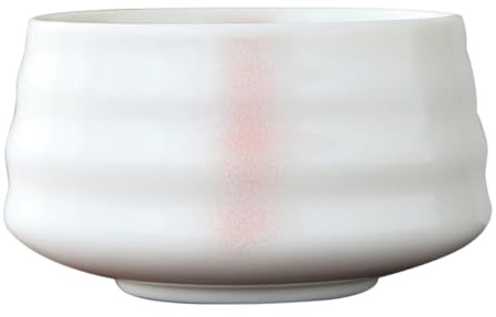Healifty Cuenco de Cerámica Ceremonia del Té Estilo Japonés, Taza para Matcha de 1 Pieza en Color Rosa Esmaltado, Accesorio Versátil para Postres y Bebidas Tradicionales