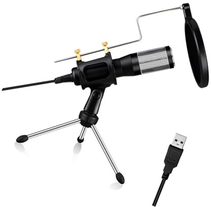 Zxfdsfdbnm Microfono a condensatore professionale Computer portatile da gioco per cantare Streaming Accessori Streaming Condensatore Plug and Play