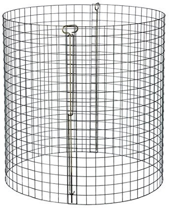 Dehner Kompostersilo, Ø 95 cm, Höhe 95 cm, Stahl verzinkt, Silber