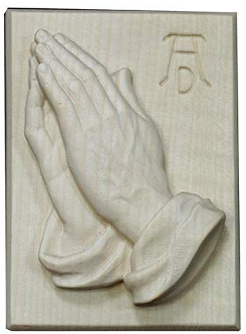 MaMeMi Relief BETENDE HÄNDE nach DÜRER aus BERGAHORN ca. 11 x 8,5 cm WANDRELIEF mit AUFHÄNGUNG aus SÜDTIROL GESCHENK zur KOMMUNION KONFIRMATION oder FIRMUNG