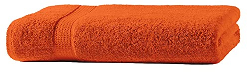 one-home Gästetuch Handtuch Duschtuch Badetuch Frottee 100% Baumwolle 15 Farben, Präzise Farbe:Terracotta/Orange, Produktart:Duschtuch 70x140 cm