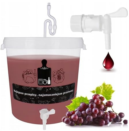 Recipiente de fermentación de 30 l, tapa, tubo de fermentación y grifo, cubo de vino, barril de fermentación
