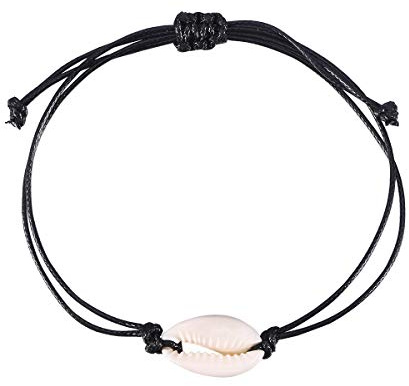 Holibanna Handgestricktes Muschel Armband Damen Verstellbar Leichtes Strand Schmuck Boho Fußkettchen Für Sommerurlaub Freizeit Geschenk