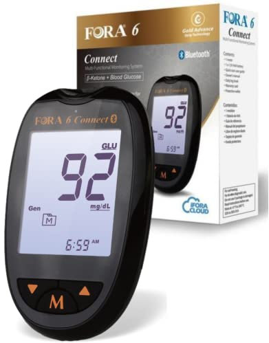 Multi-Parameter for The Monitoring of Total Cholesterol, ß-Ketone, Uric Acid, Glucose and Hemoglobin Using Whole Blood (Meter & 3in1 Glucose, Hemoglobin and Hematocrit strips x 25)