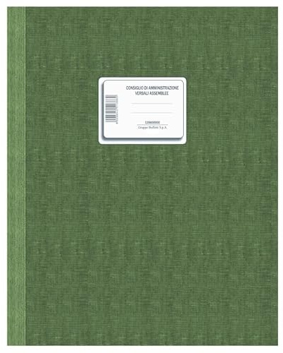Data Ufficio Registro Verbali del Consiglio di Amministrazione - 96 Pagine - numerate - Uso Bollo - 31x24,5cm - DU135600000